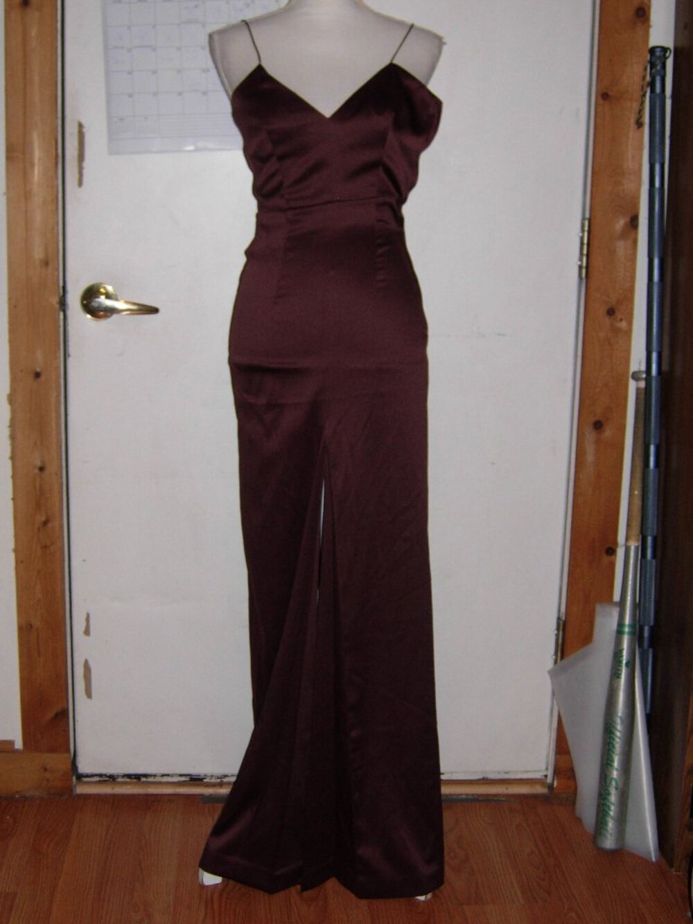 H&M Brown Soft satin Long Dress 2